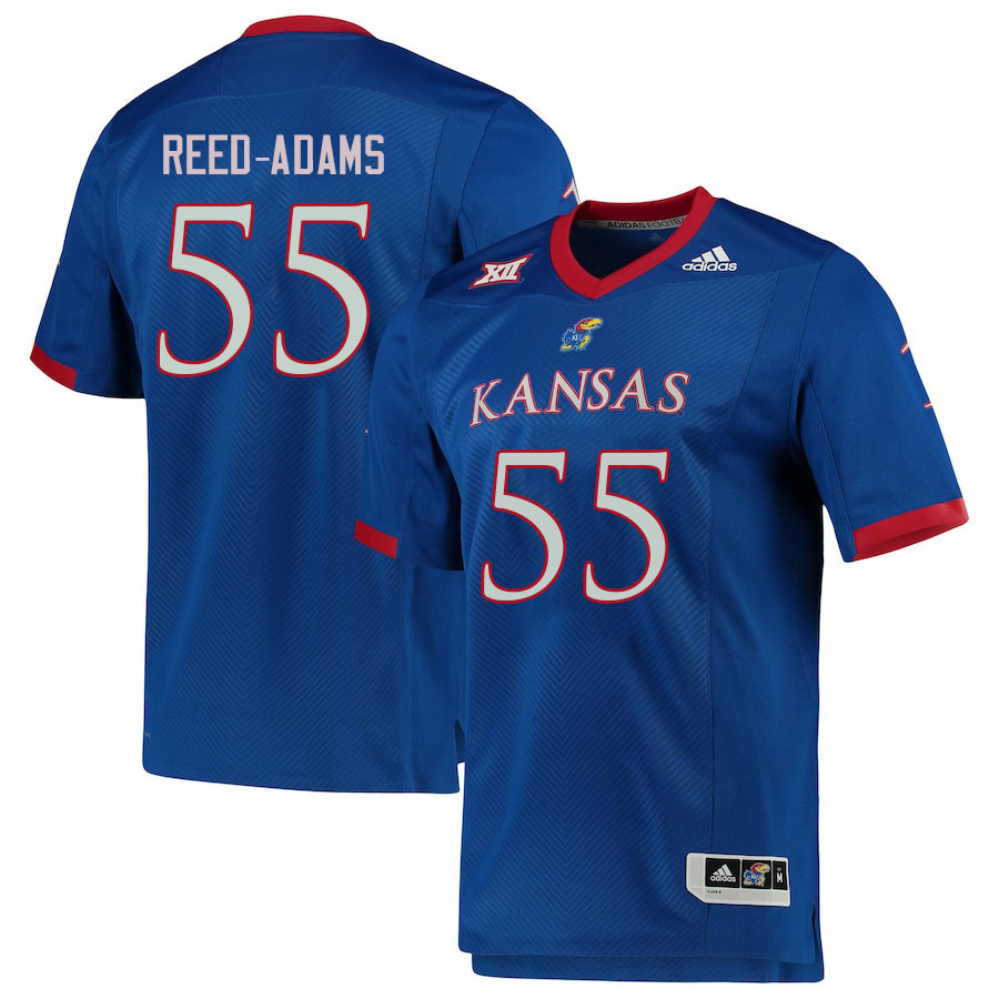 Men #55 Armaj Reed-Adams Kansas Jayhawks College Football Jerseys Sale-Royal